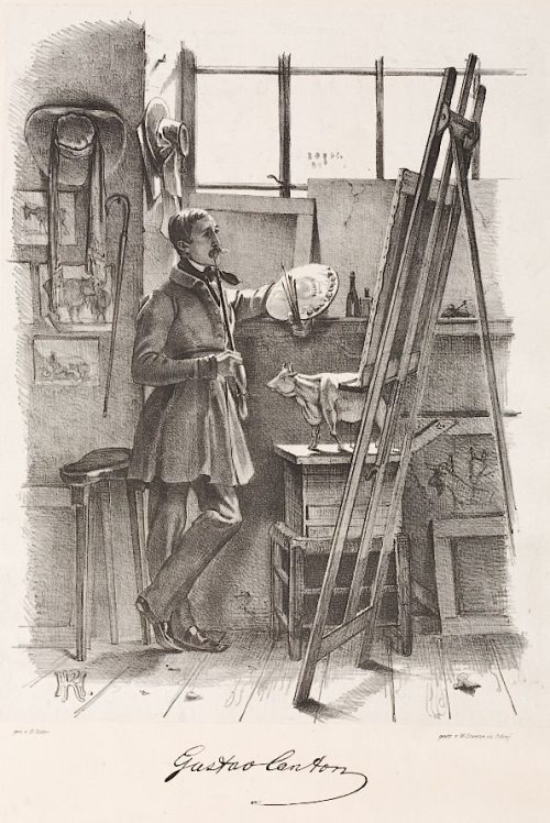 Henry Ritter (Künstler*in), Gustav Canton in seinem Atelier, 1845