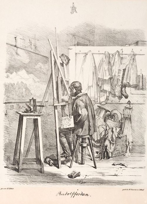 Henry Ritter (Künstler*in), Rudolf Jordan in seinem Atelier, 1845