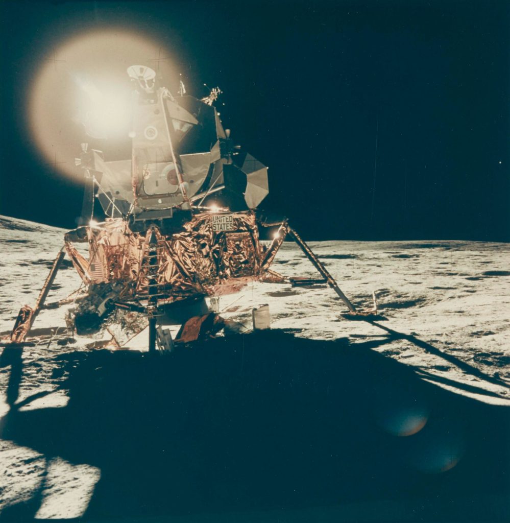 NASA, a front view of the Apollo 14 lunar module