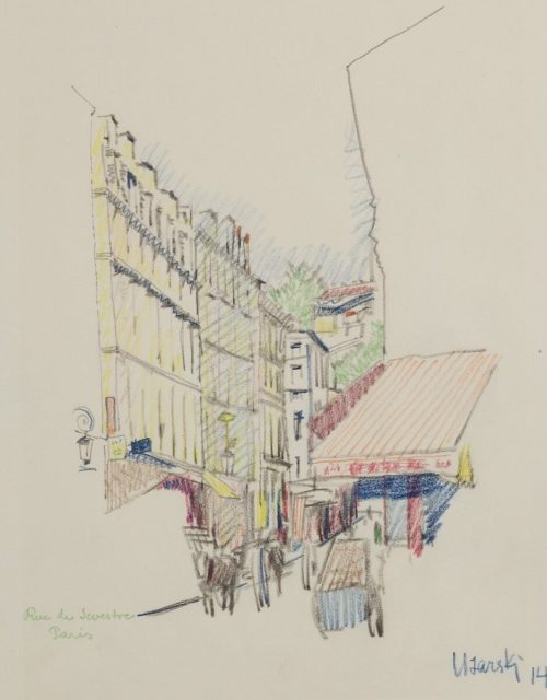 Adolf Uzarski (Künstler*in), Rue de Sevestre, Paris, 1914