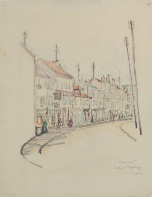 Adolf Uzarski (Künstler*in), Straße in Ville d'Avray, 1914