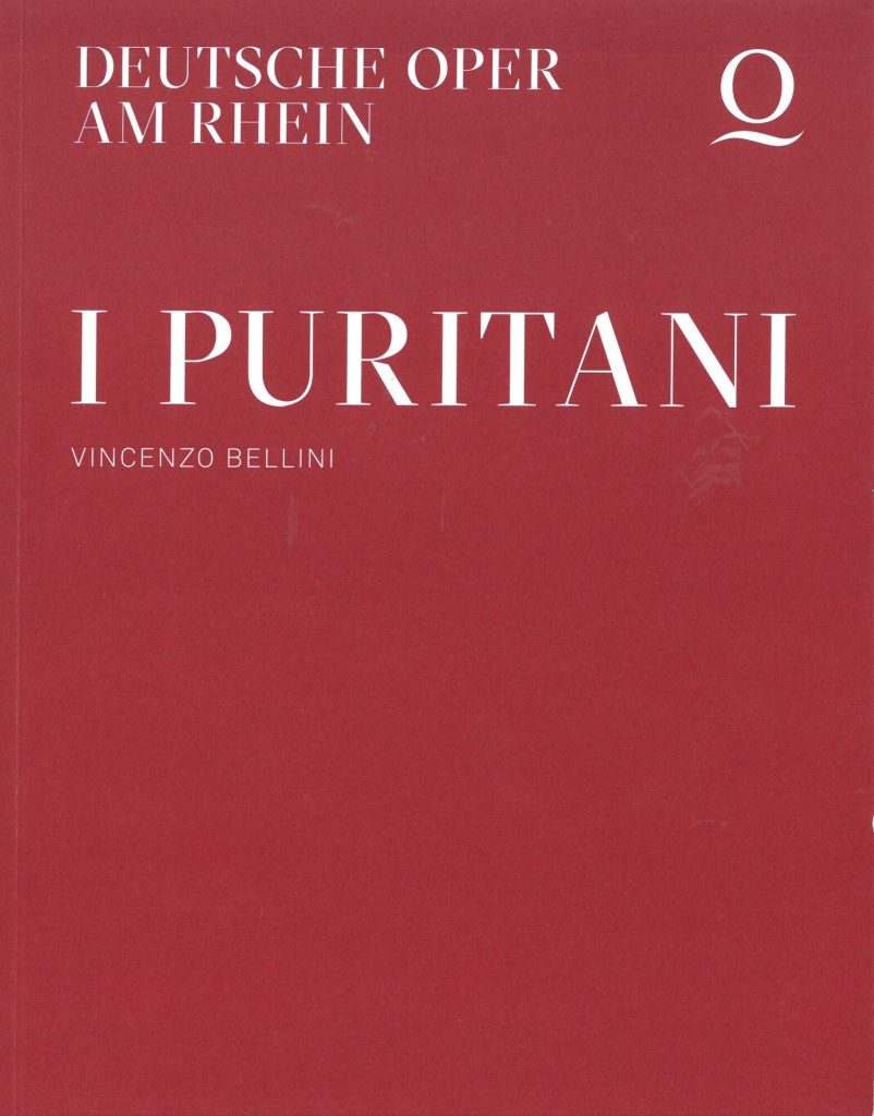 Programmheft zu "I puritani" von Vincenzo Bellini. Premiere am 18. Dezember 2019 im Opernhaus D ...