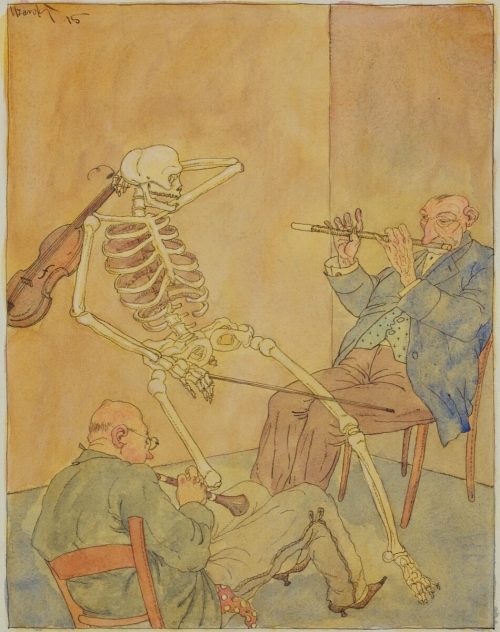 Adolf Uzarski (Künstler*in), Die Musikanten und der Tod, 1915