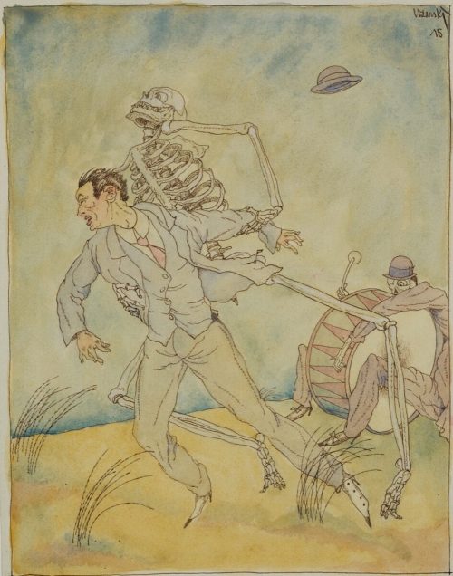 Adolf Uzarski (Künstler*in), Trommelschläger und der Tod, 1915