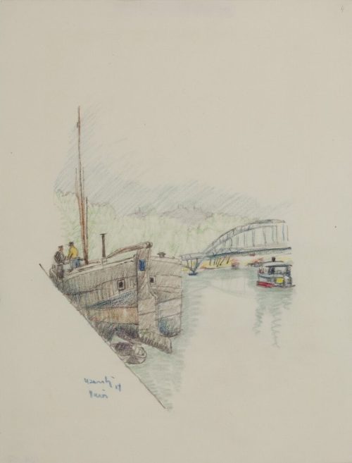 Adolf Uzarski (Künstler*in), Pariser Hafen, 1914