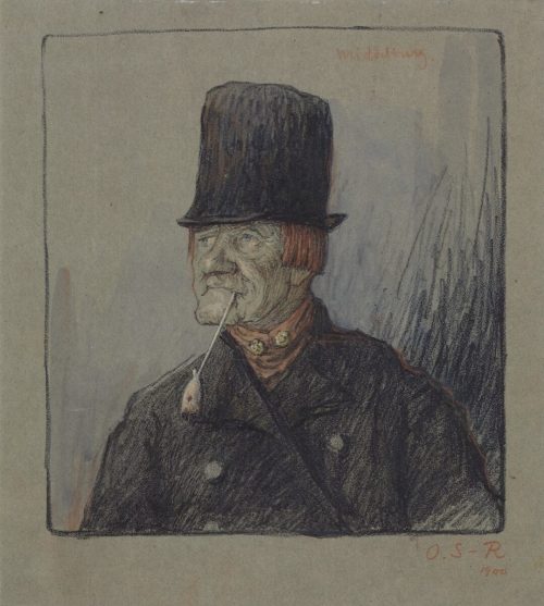 Otto Sohn-Rethel (Künstler*in), Mann aus Middelburg mit Pfeife, 1900