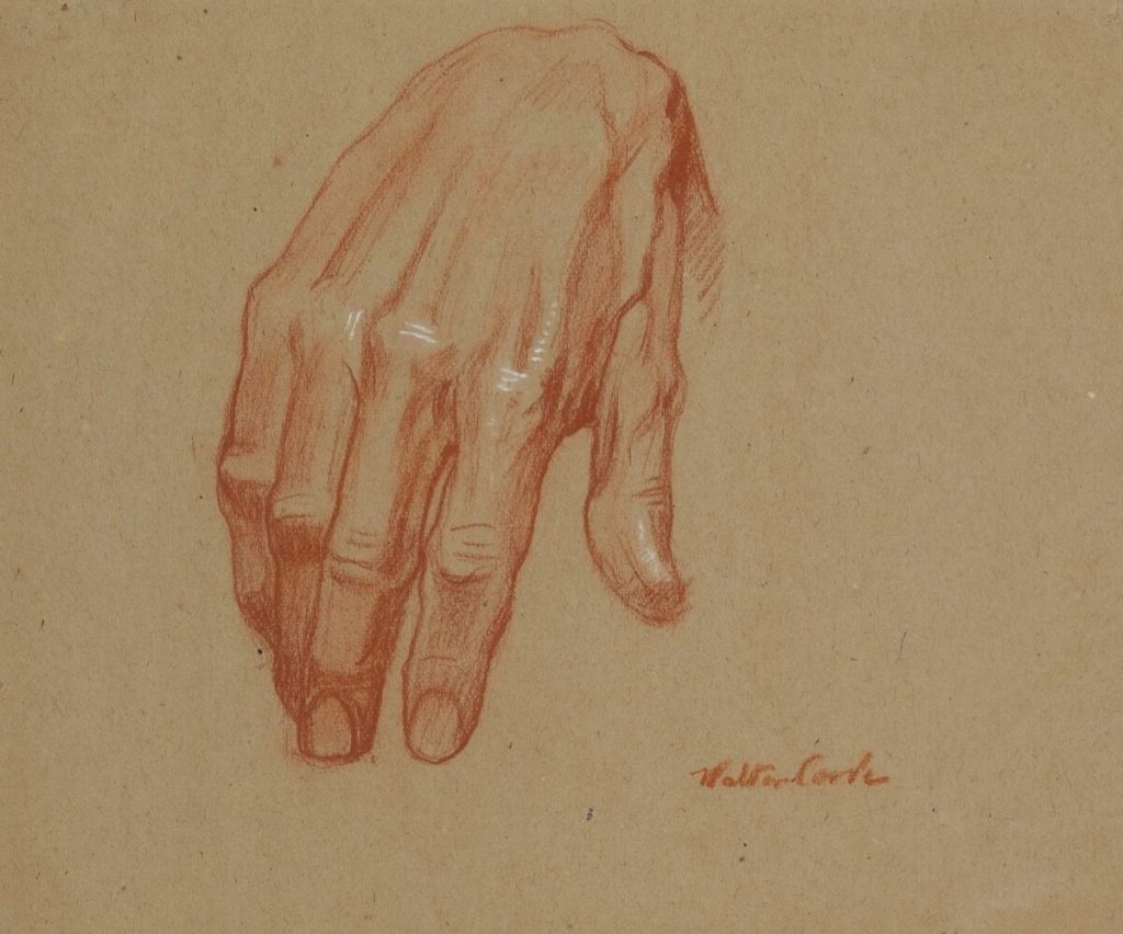 Studie zu einer Hand (zu dem Gemälde Pietà)