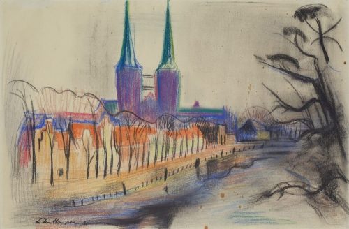 Ludwig ten Hompel (Künstler*in), Ansicht von Lübeck, 1921