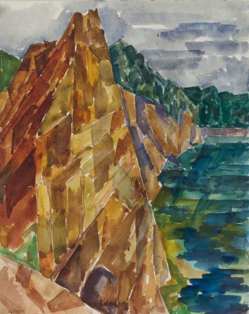 Walter Ophey (Künstler*in), Felsen am blauen See, Ratingen, um 1911–1913