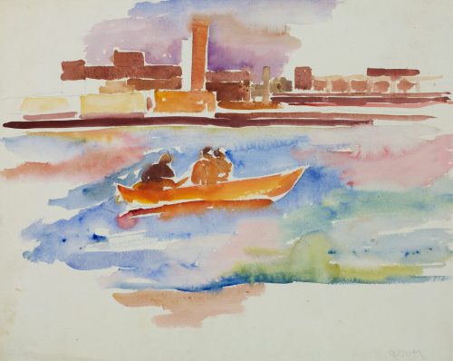 Walter Ophey (Künstler*in), Ruderboot vor der Gesolei, 1926