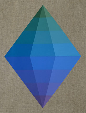 Anna Tatarczyk, Savant (Grün-Violett), Acryl auf Leinwand, 75cmx65cm, 2019