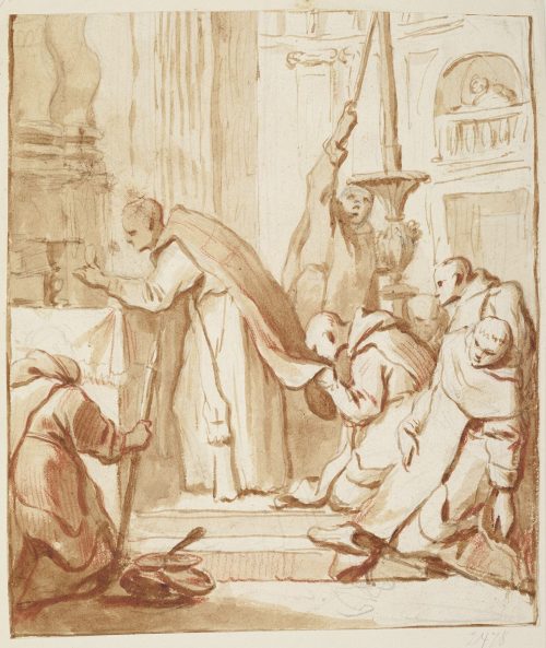 Pierre Subleyras (Künstler*in), Der Heilige Bruno, der während einer Messe ohnmächtig wird, ca. 1714–1749