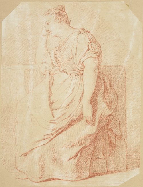 Pierre Subleyras (Künstler*in), Studie einer sitzenden Frau, ca. 1729–1730