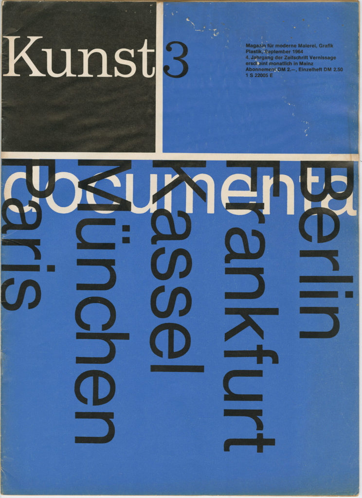 Kunst 3. Magazin für Moderne Malerei, Grafik, Plastik. documenta