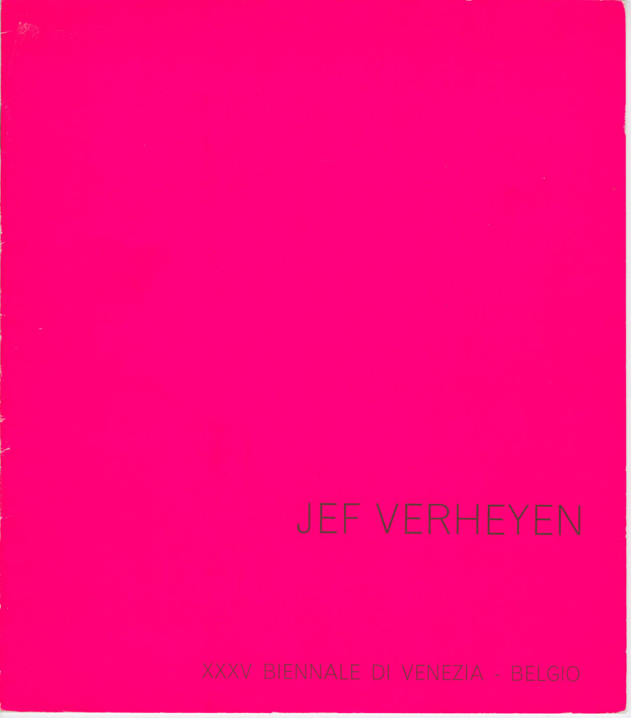 Jef Verheyen. XXXV Biennale di Venezia - Belgio