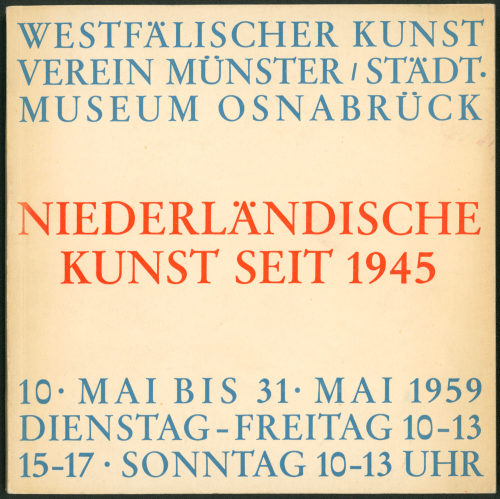 Westfälischer Kunstverein (Herausgeber*in), Niederländische Kunst seit 1945, 1959