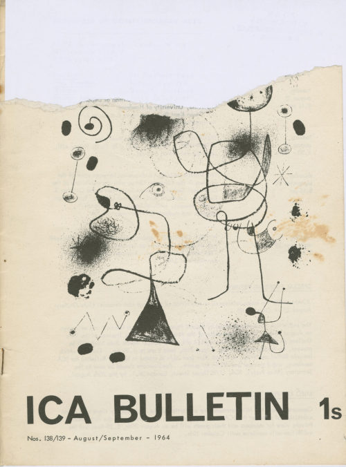 Institute of Contemporary Arts (Herausgeber*in), ICA Bulletin, 138/139 August/September, 1964