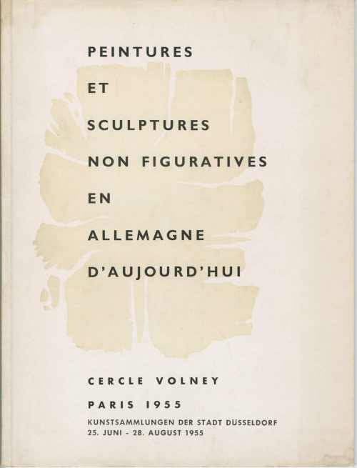 Peintures et Sculpture non figuratives en Allemagne d'Aujourd'hui, 1955