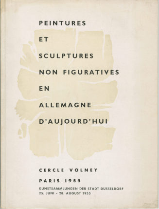 Peintures et Sculpture non figuratives en Allemagne d'Aujourd'hui