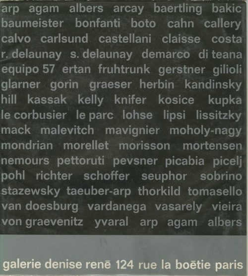 Galerie Denise René (Herausgeber*in), Art Abstrait Constructif International, 1961