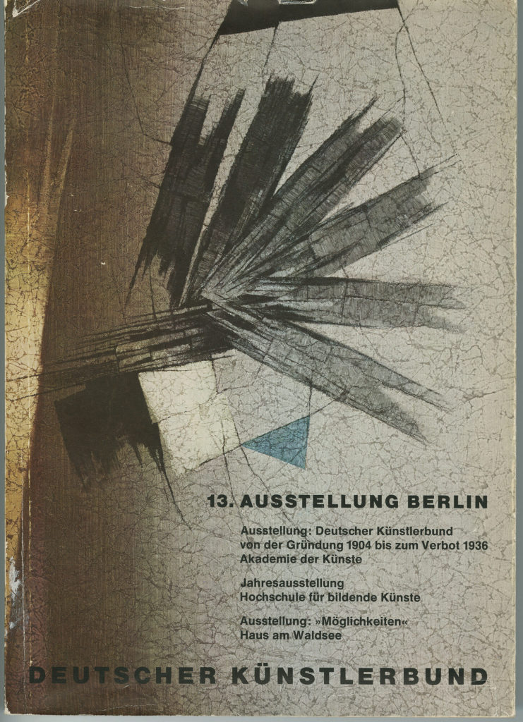 Deutscher Künstlerbund, 13. Ausstellung Berlin. Ausstellung "Deutscher Künstlerbund von der Gründung 1904 bis zum Verbot 1936". Jahresausstellung Hochschule für bildende Künste. Ausstellung "Möglichkeiten"