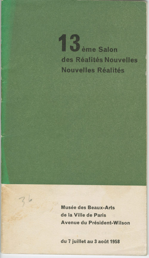 13éme Salon de Réalités Nouvelles. Nouvelles Réalités, 1958