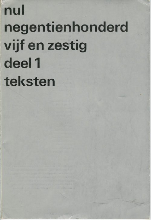 Stedelijk Museum (Herausgeber*in), nul 1965, 1965