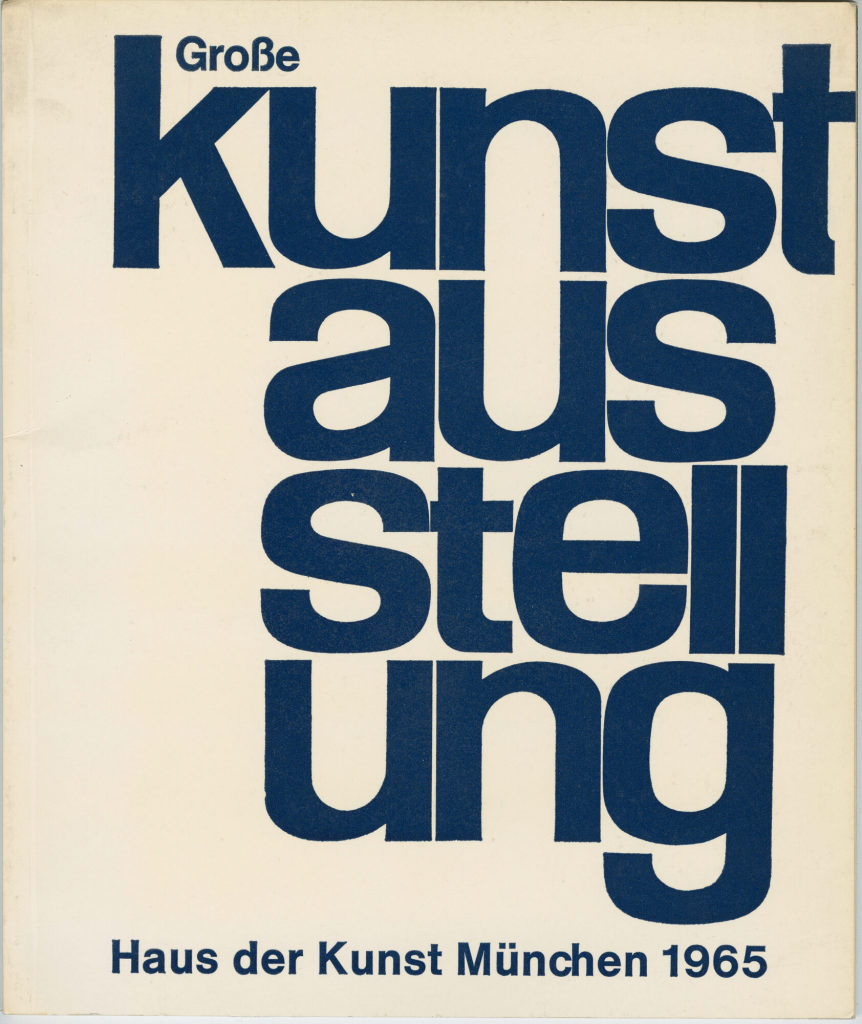 Große Kunstausstellung München 1965. Sonderausstellungen: "Neue Gruppe: 14 Aspekte heutiger Kunst