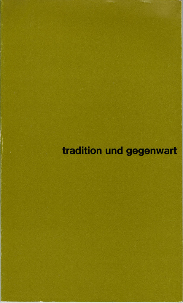 Tradition und Gegenwart