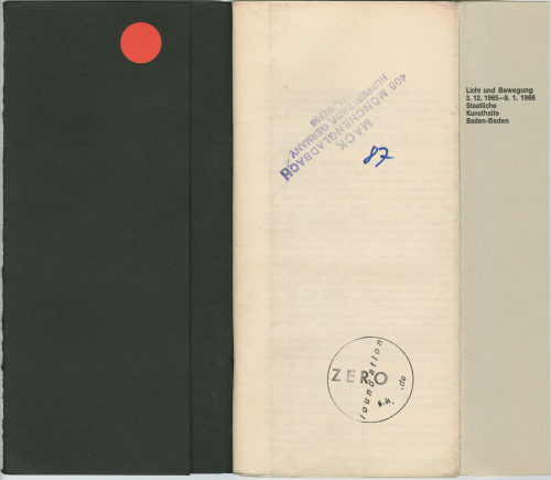 Staatliche Kunsthalle Baden-Baden (Herausgeber*in), Licht und Bewegung, 1965