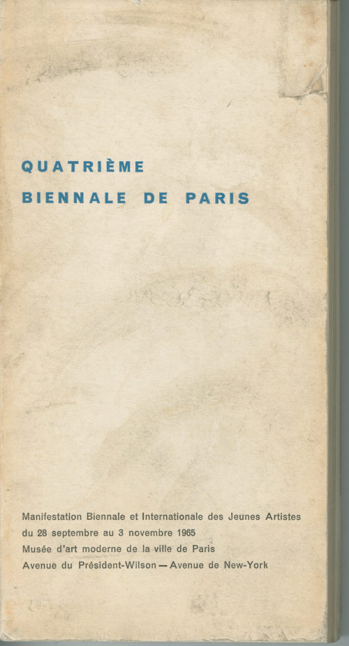 Biennale de Paris (Herausgeber*in), Quatrième Biennale de Paris, 1965