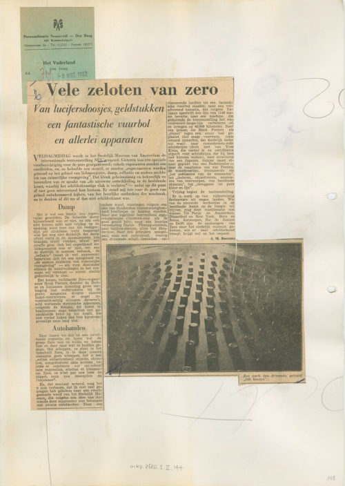 Stedelijk Museum (Beteiligte Institution), nul, 1962