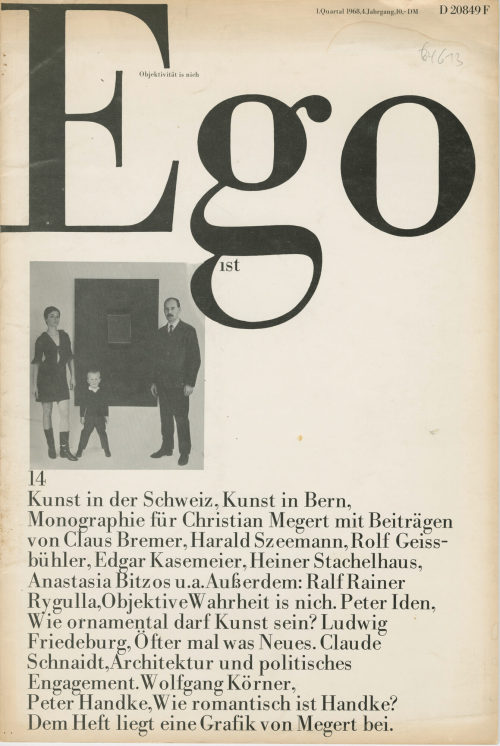 Adam Seide (Herausgeber*in), Egoist [N° 14], 1968