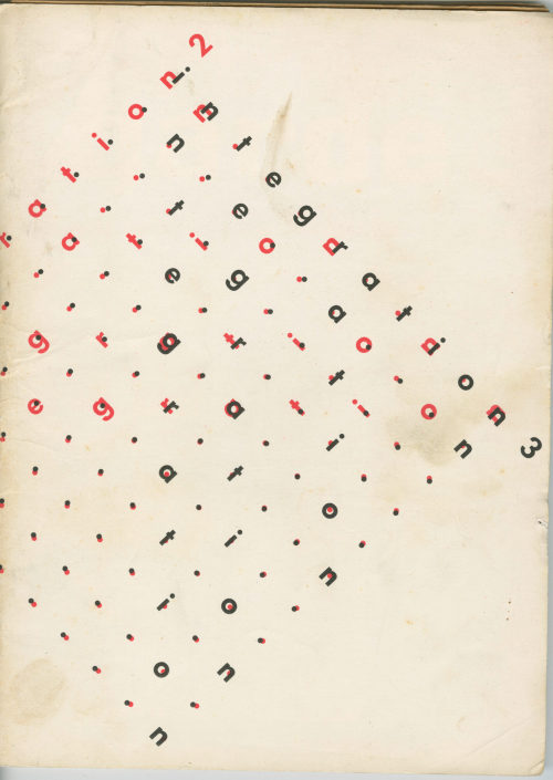 Herman de Vries (Künstler*in), Integration 2/3. Revue voor de nieuwe konseptie in kunst en kultuur, 1965