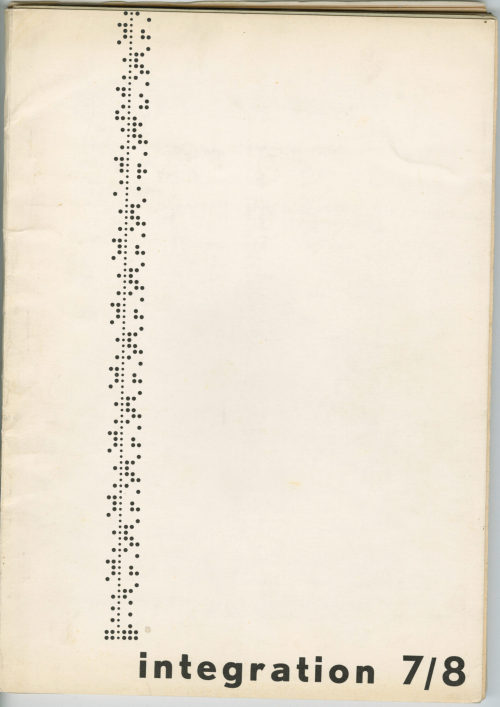 Herman de Vries (Künstler*in), Integration 7/8. Revue voor de nieuwe konseptie in kunst en kultuur, 1967