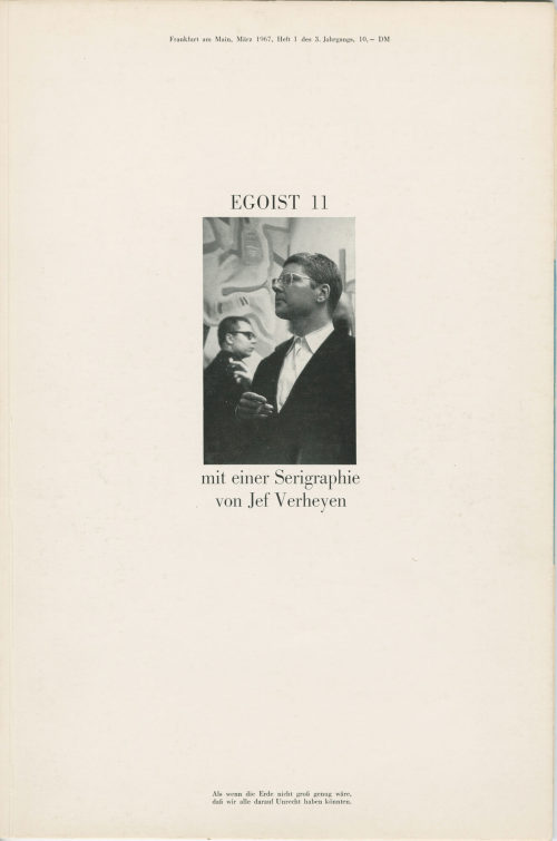 Adam Seide (Herausgeber*in), Egoist, 1967