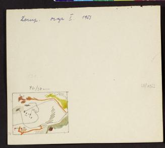 Karteikarte mit Skizze zu Komposition Orga I 1953