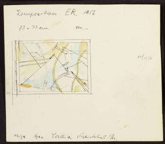 Karteikarte mit Skizze zu Komposition Er 1956