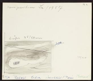Karteikarte mit Skizze zu Komposition Sa 1957