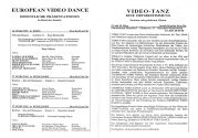 Innenseite Flyer, European Video Dance, 1993