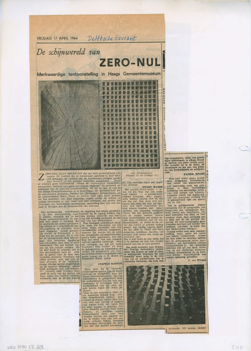 Gruppe Zero (Erwähnt), Zero-0-Nul, 1964