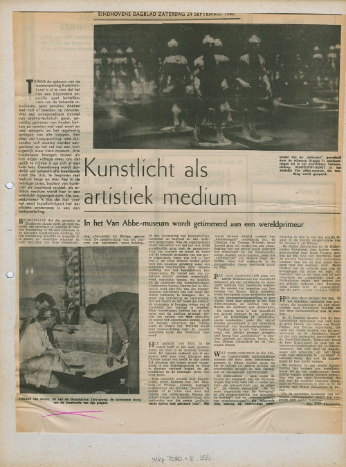 Van Abbemuseum (Beteiligte Institution), KunstLichtKunst, 1966