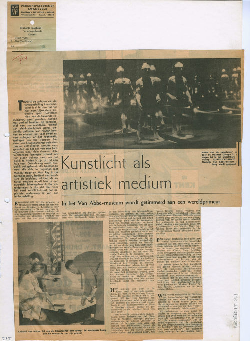 Van Abbemuseum (Beteiligte Institution), KunstLichtKunst, 1966