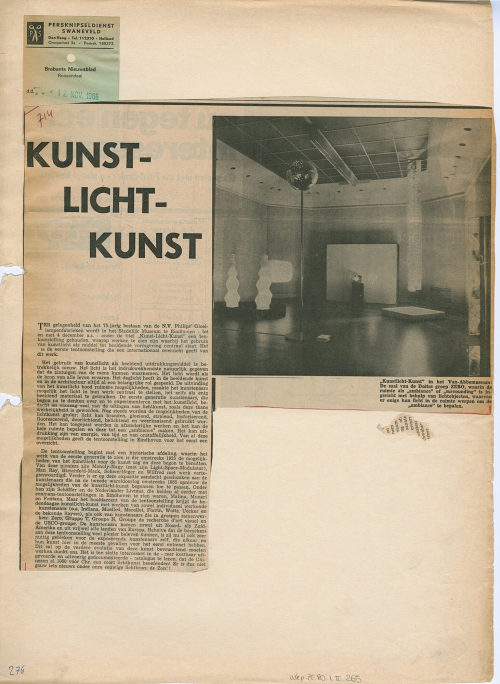 Van Abbemuseum (Beteiligte Institution), KunstLichtKunst, 1966