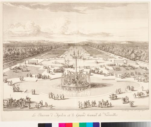 Willem Swidde (Künstler*in), Le Bassin d'Apolon et le Grand Canal de Versailles, 1687