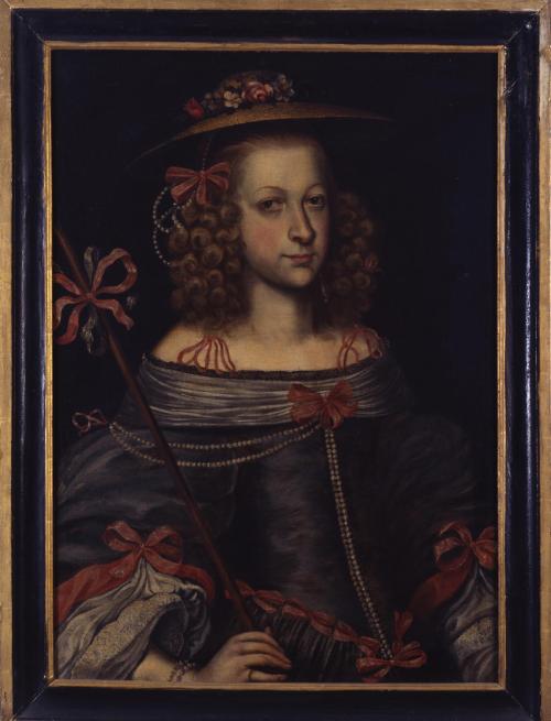 Benjamin von Block (Künstler*in), Porträt einer jungen Frau als Gärtnerin oder Hirtin, um 1660/1670