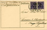 Postkarte von KätheKollwitz an Else Dürr, Rückseite