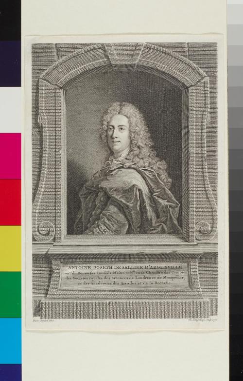 Vincenzo Vangelisti (Kupferstecher*in), Porträt Antoine-Joseph Dezaillier d'Argenville, 1775