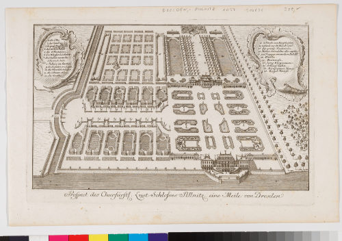 Prospect des Churfürstl. Lust-Schlosses Pillnitz, eine Meile von Dresden