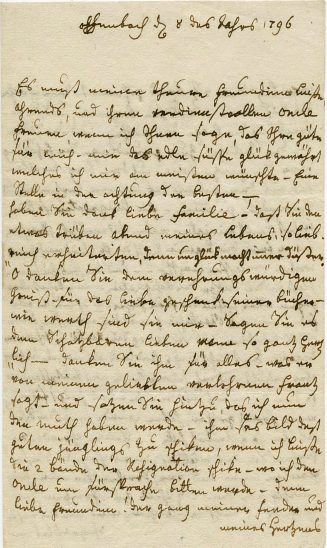 Brief von Sophie von La Roche an Luise Ahrends, 1. Seite